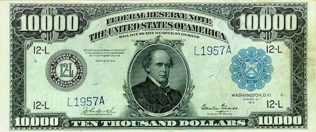 Chase $10,000 Bill